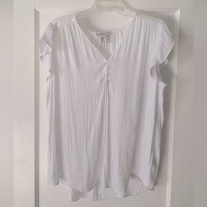 XL Rachel Zoe white v neck blouse
